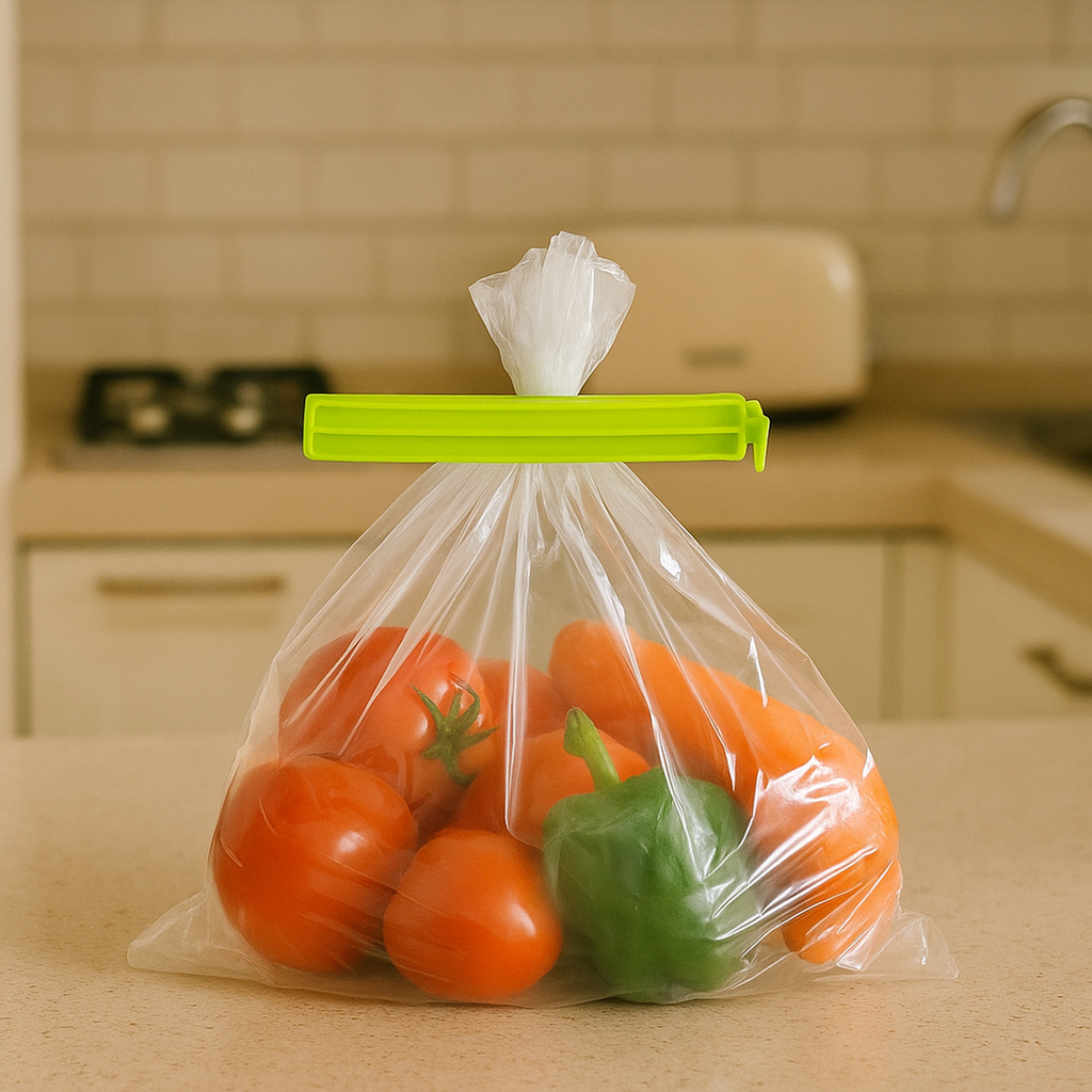 Food Bag Sealing Clips, Green, Pack of 18 Piece