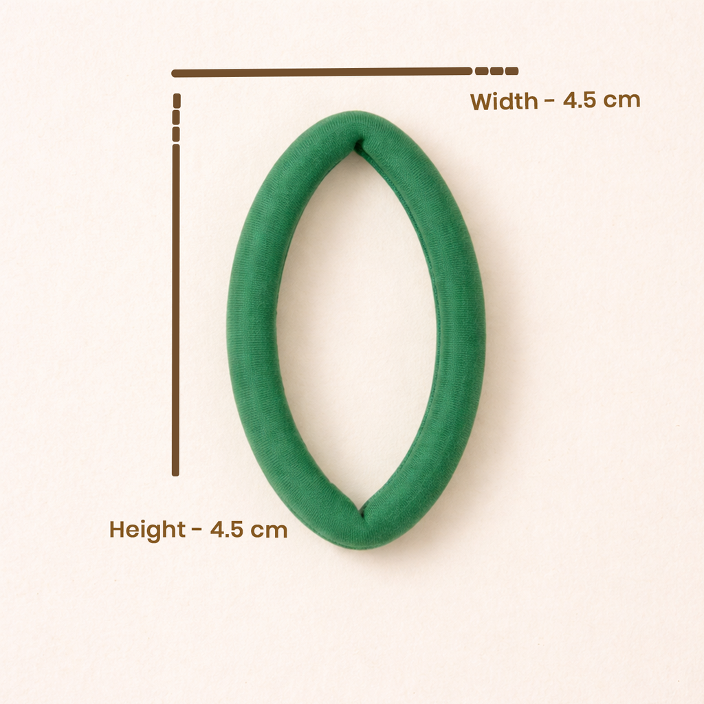 Soft Black Hair Ties for Women and Girls – Gentle, Non-Slip Elastic Hair Bands for Daily Wear and Secure Hairstyling, 4.5 cm Diameter