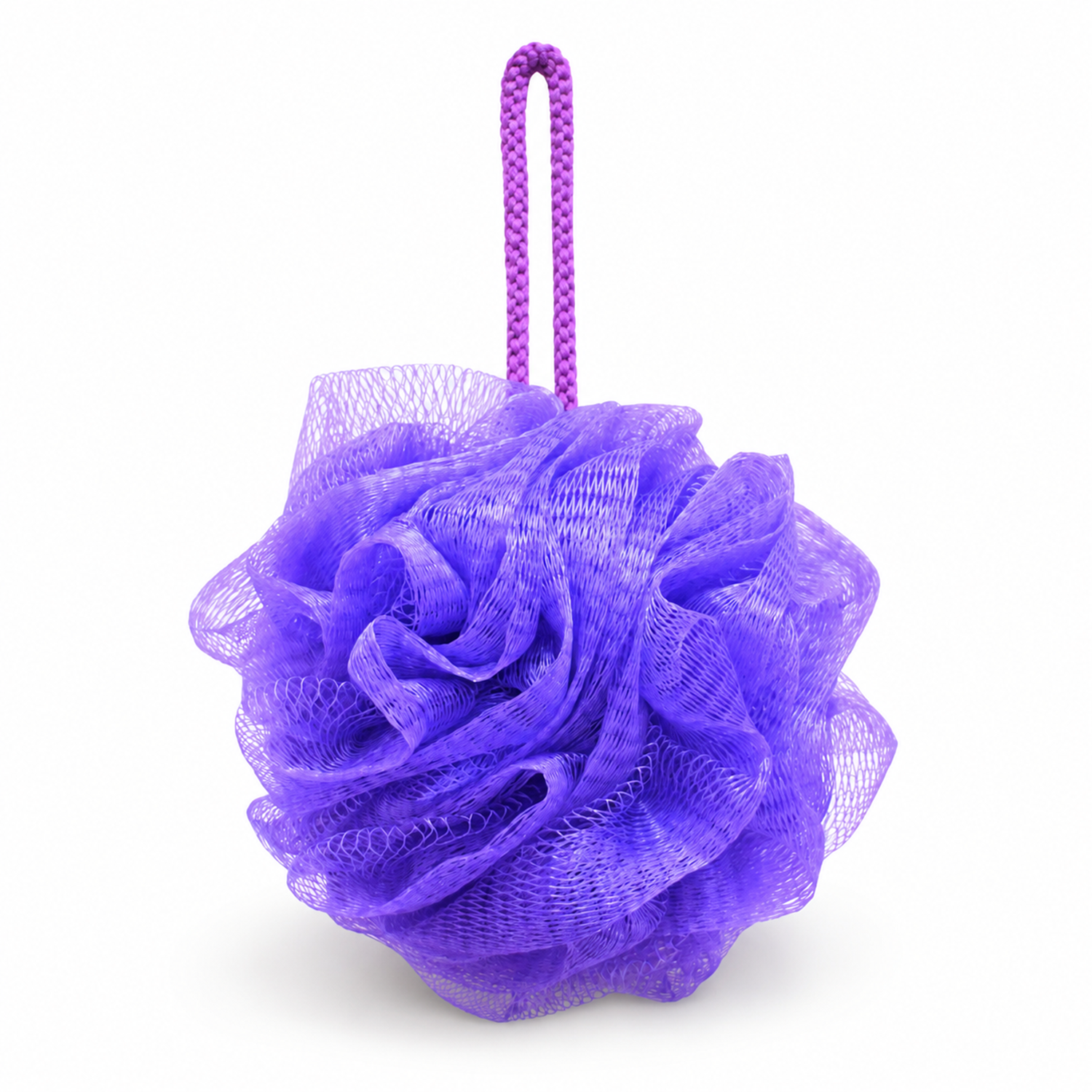 Bath Sponge Loofah - Soft Mesh Shower Pouf for Gentle Exfoliation, Body Scrubbing, and Deep Cleaning - Durable Hanging Design for Bathroom Essentials