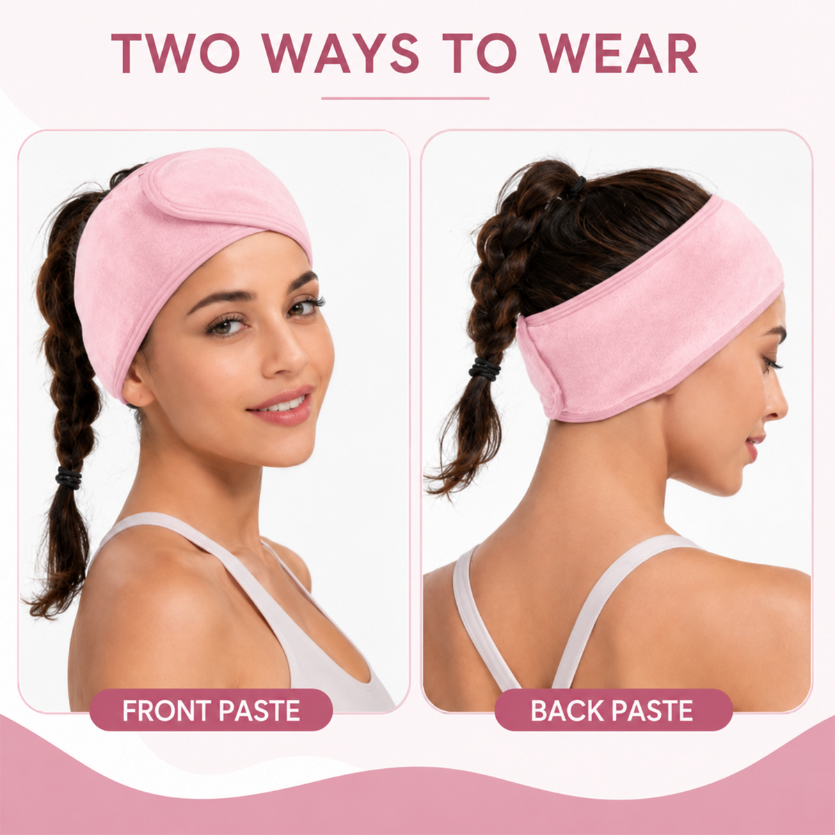 Spa Headband for Skincare – Set of 3 Adjustable Microfiber Headbands for Washing Face, Shower, Makeup, and Sports – Soft, Reusable, and Machine Washable Grey Hair Bands (Grey)