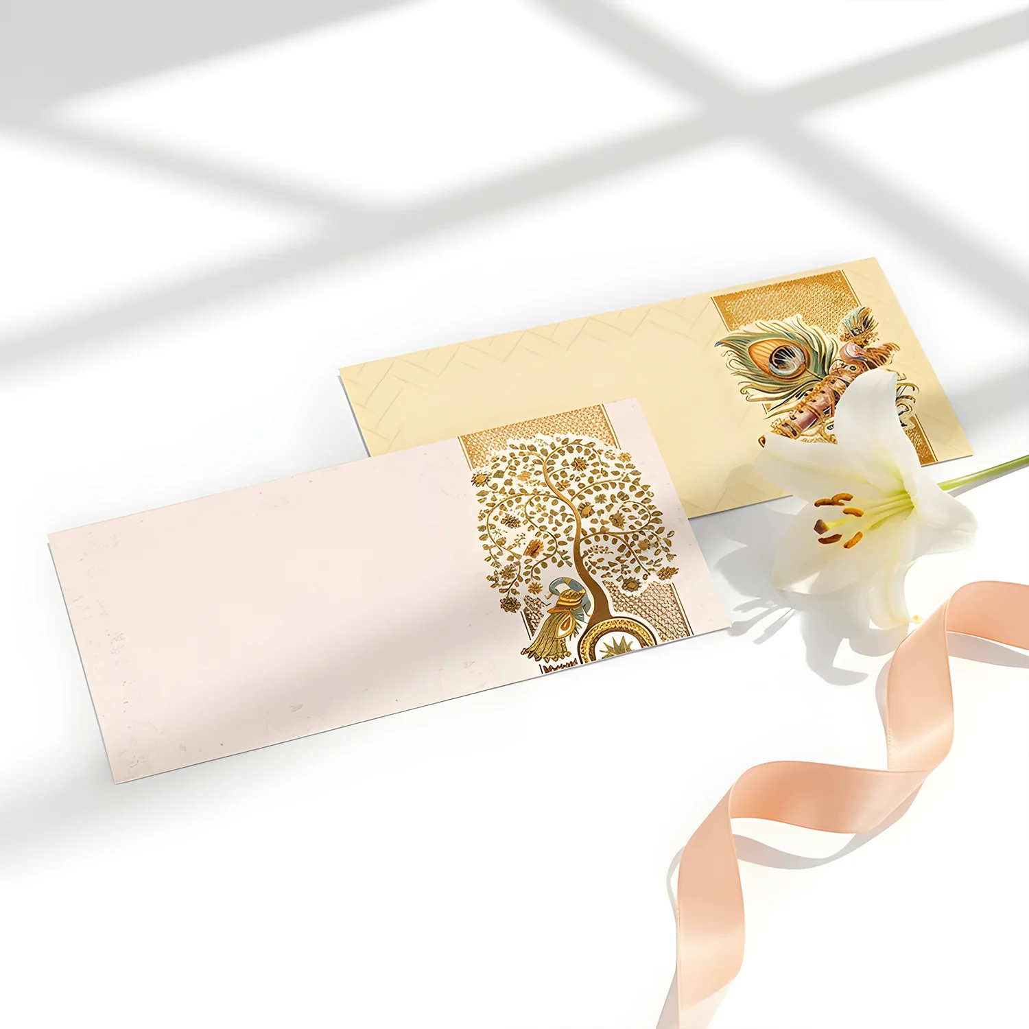 Shagun Envelope with Coin for Weddings, Festivals, Special Occasions - Sunglow (Pack of 10)