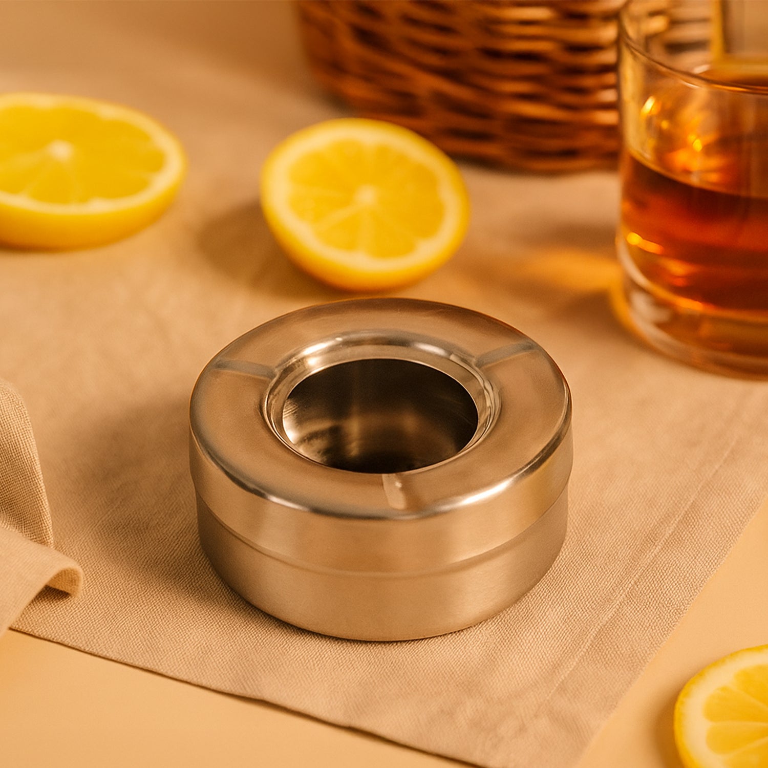 Ashtray Close Stainless Steel 1p