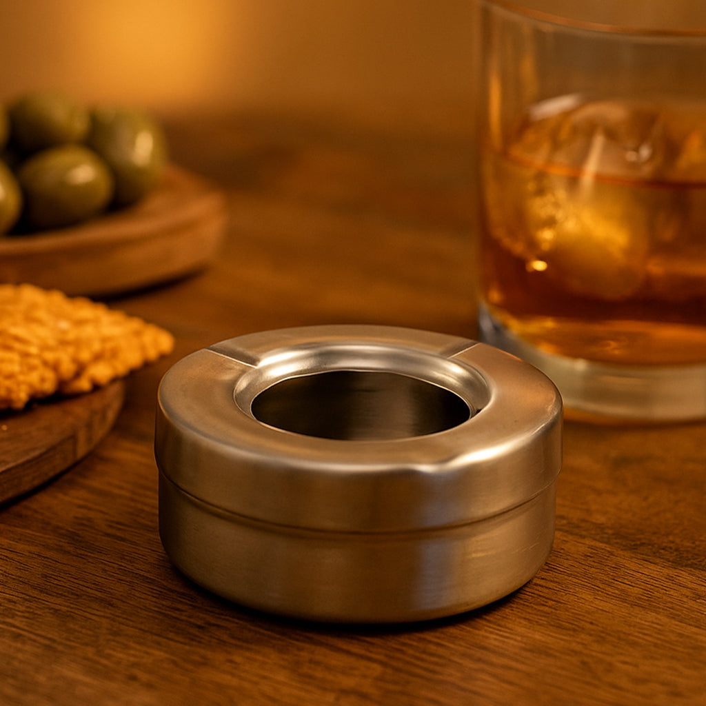 Ashtray Close Stainless Steel 1p