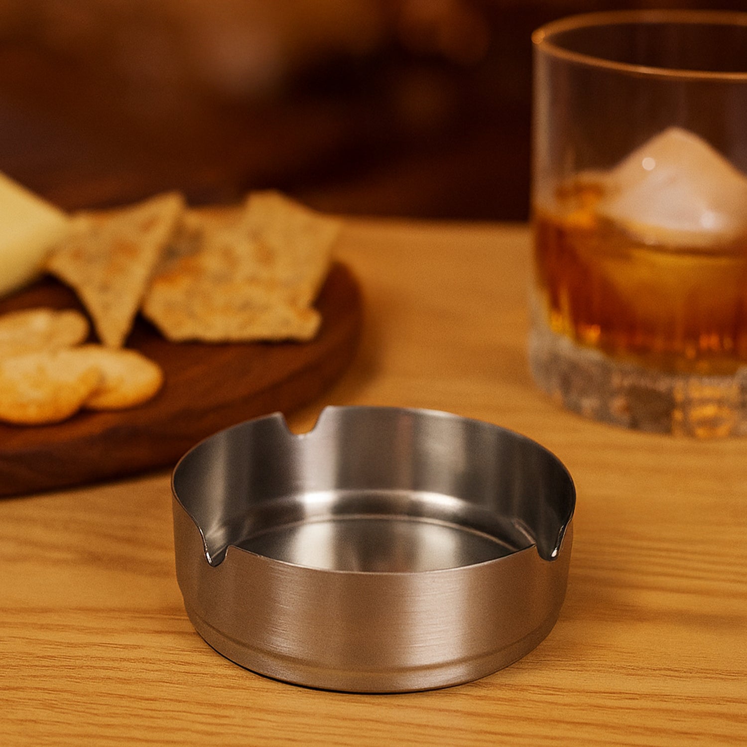 Premium Stainless Steel Open Ashtray - Sleek, Durable & Stable Design 1