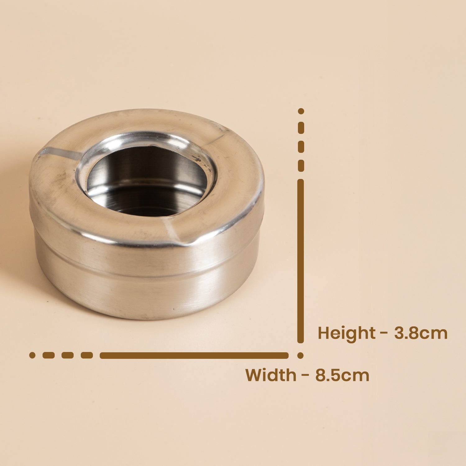 Ashtray Close Stainless Steel 1p