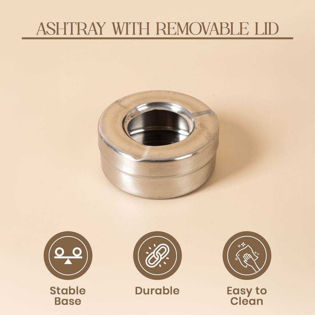 Ashtray Close Stainless Steel 1p