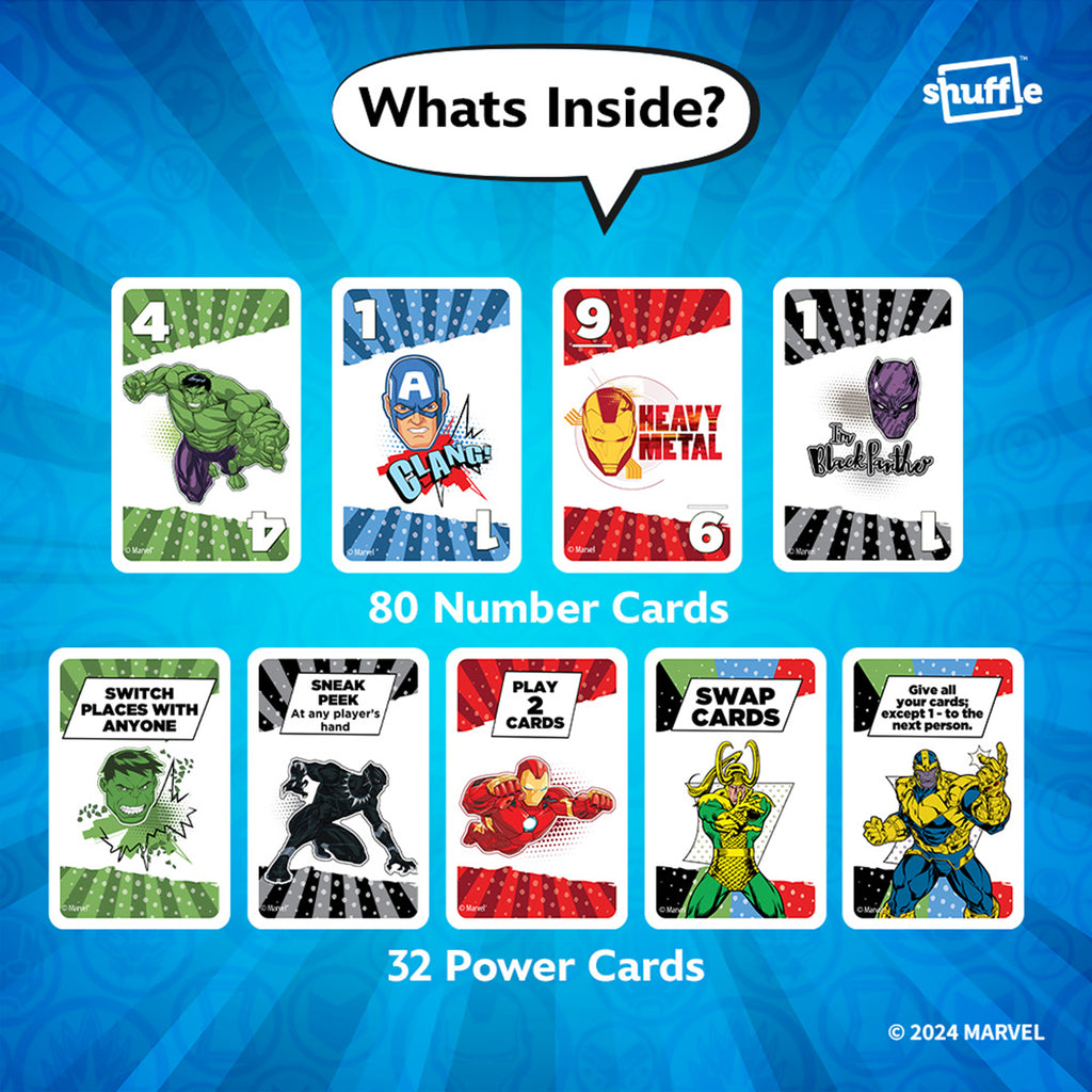 Shuffle Marvel Avengers Crazy 8s Playing Cards – Fun Strategy Card Game for Kids & Family 2