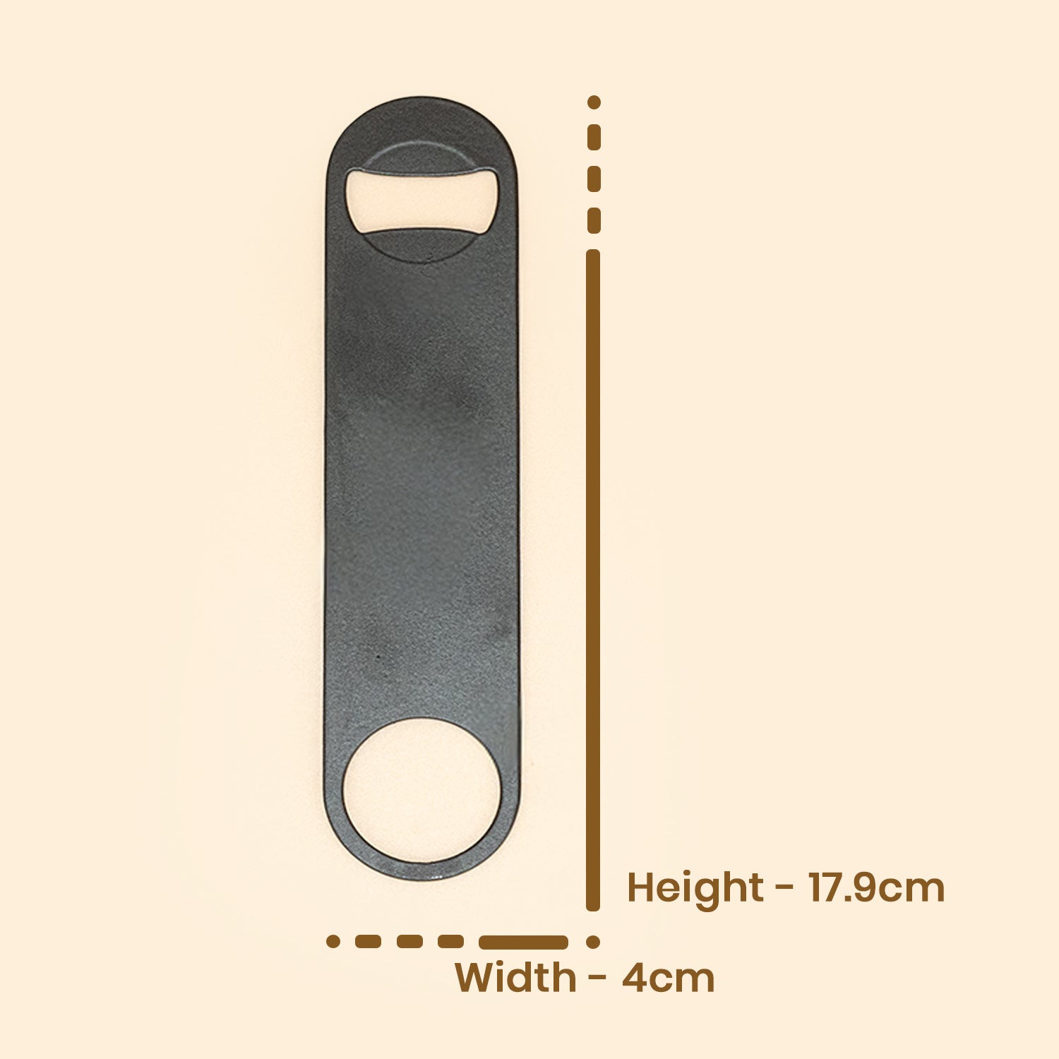 Professional Matte Black Speed Bottle Opener | Heavy Duty Stainless Steel Flat Bar Opener