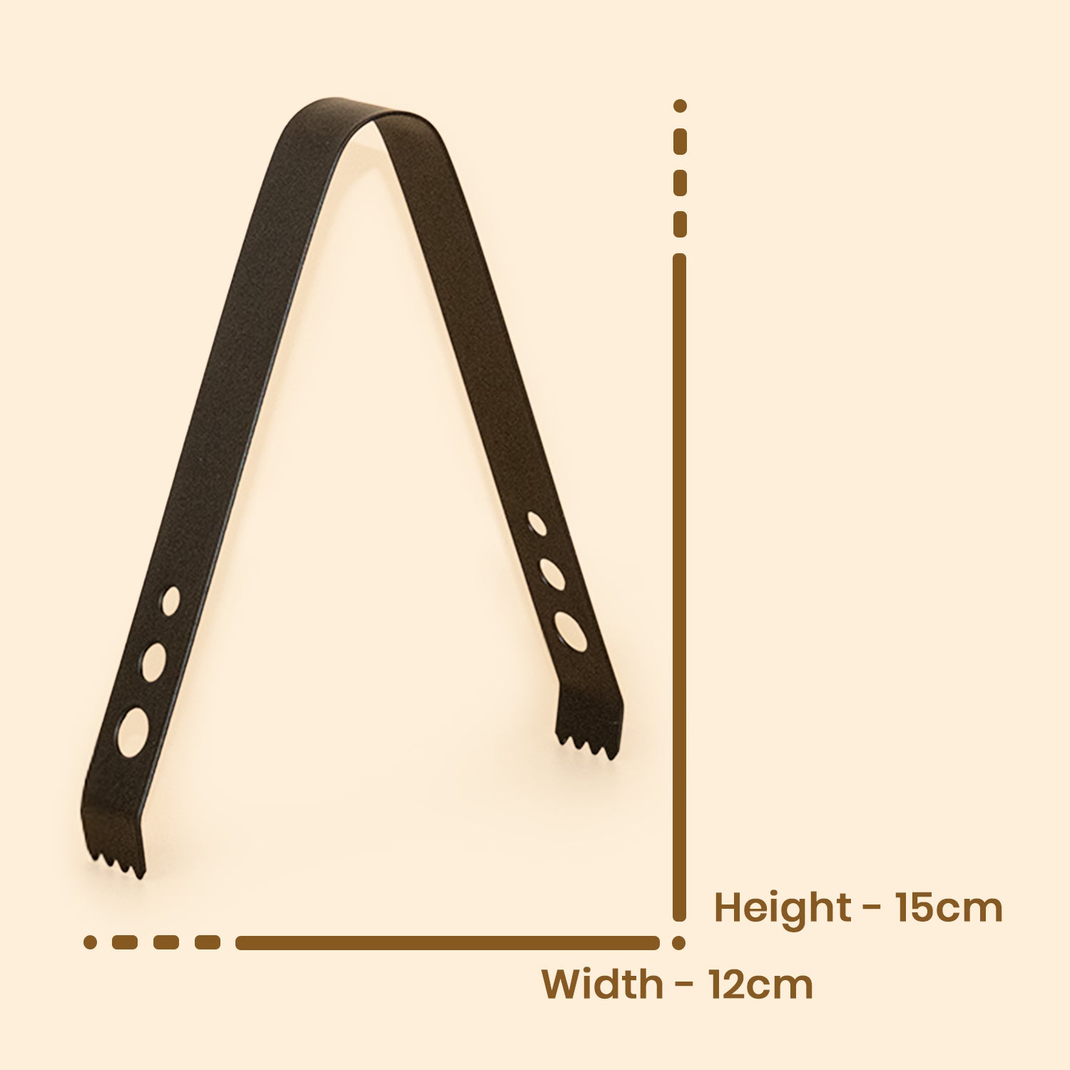 Premium Matte Black Stainless Steel Ice Tong 5