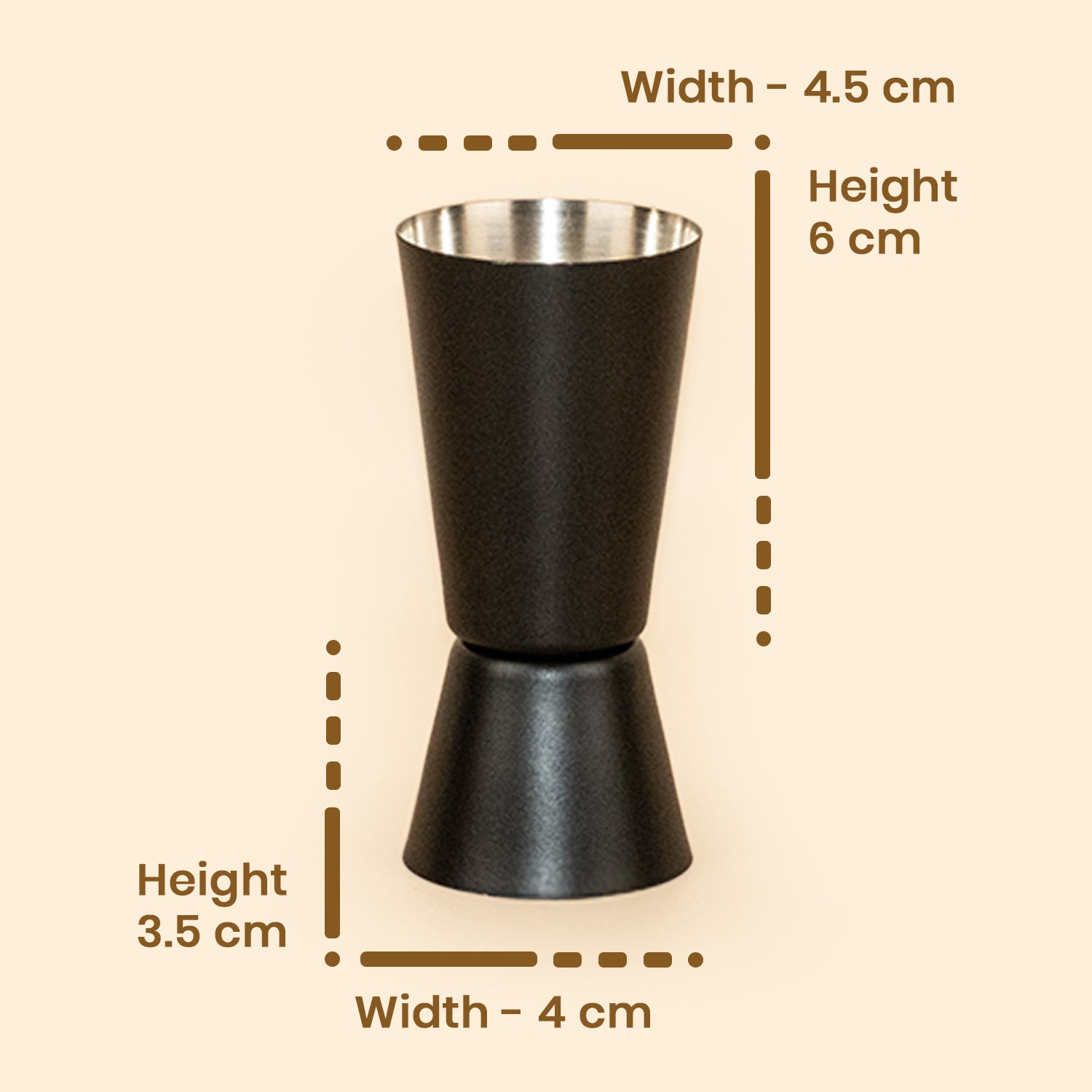 Sleek Matte Black Dual-Side Peg Measurer 4