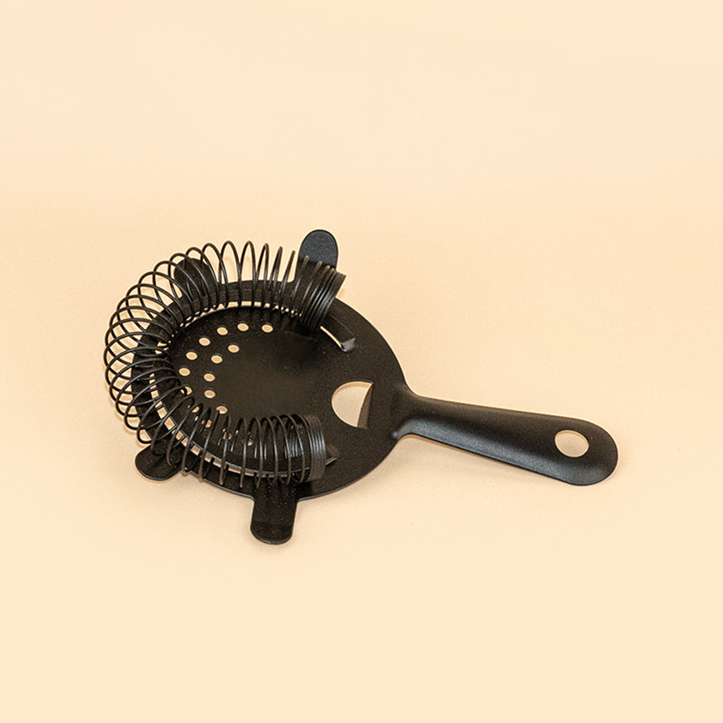 Professional Matte Black Hawthorne Prong Strainer – Premium Stainless Steel Cocktail Strainer for Home & Professional Bars (15cm x 11.5cm)