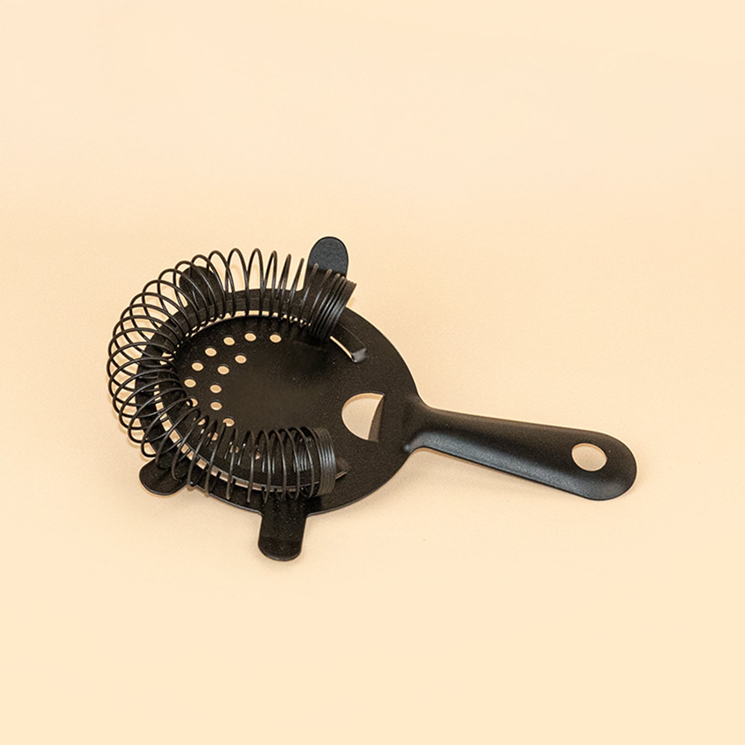 Professional Matte Black Hawthorne Prong Strainer – Premium Stainless Steel Cocktail Strainer for Home & Professional Bars (15cm x 11.5cm)