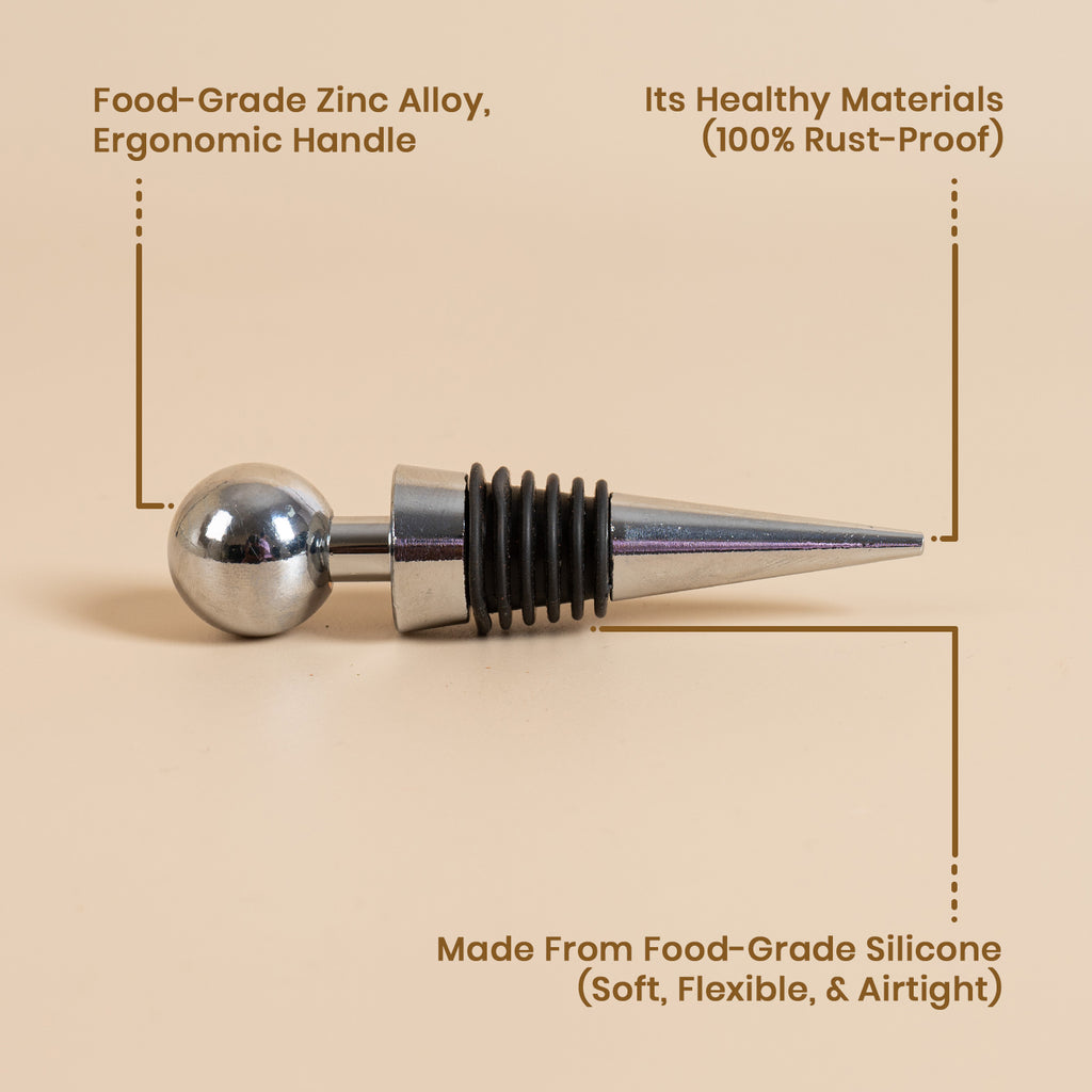 Bottle Stopper Stainless Steel 1p