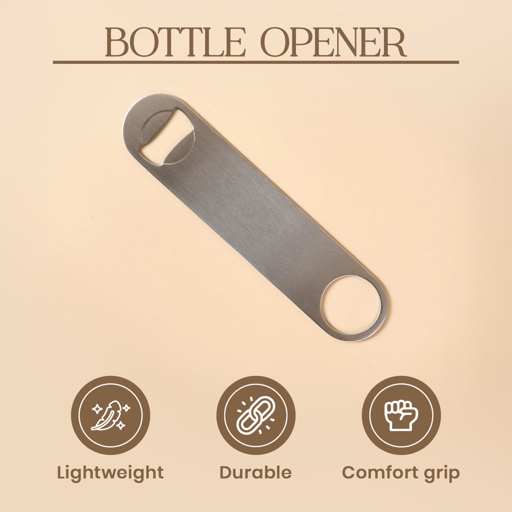 Professional Stainless Steel Speed Bottle Opener | Heavy Duty Flat Bar Blade