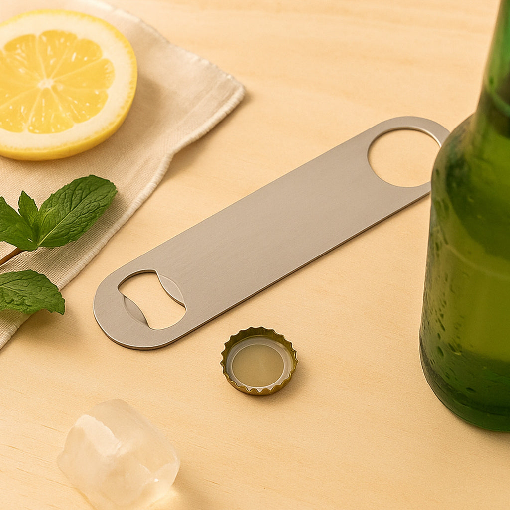 Professional Stainless Steel Speed Bottle Opener | Heavy Duty Flat Bar Blade