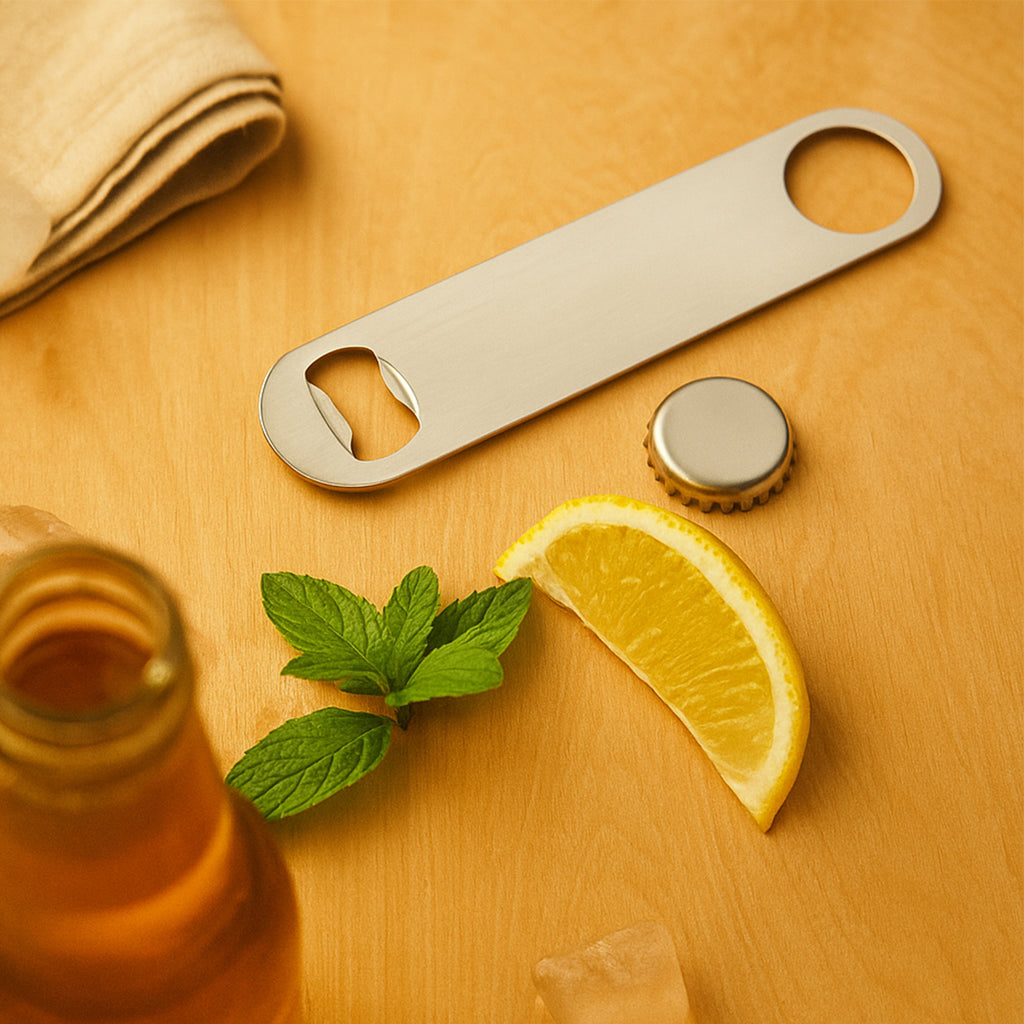 Professional Stainless Steel Speed Bottle Opener | Heavy Duty Flat Bar Blade