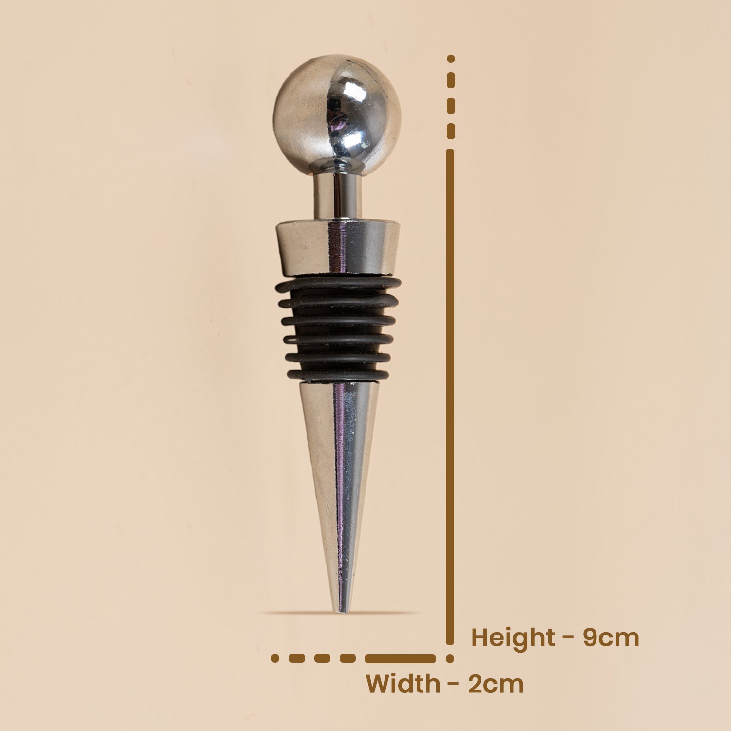 Bottle Stopper Stainless Steel 1p