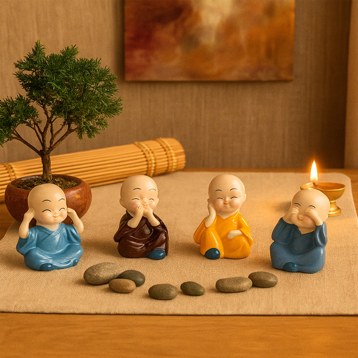Diacraft Baby Monk Buddha Set of 4