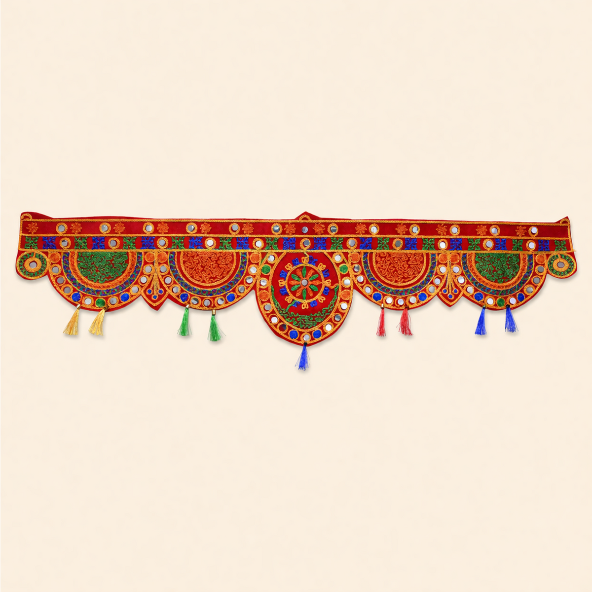 Traditional Decorative Door Toran for Main Entrance - 95 cm Festive Hanging for Home Decor, Diwali, Wedding, Housewarming, and Office Decoration (Multi-Color)