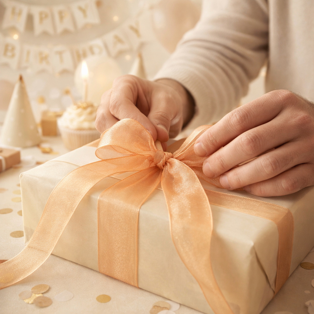 Golden Satin Ribbon Roll for Gift Wrapping, DIY Crafts, and Wedding Decor 2