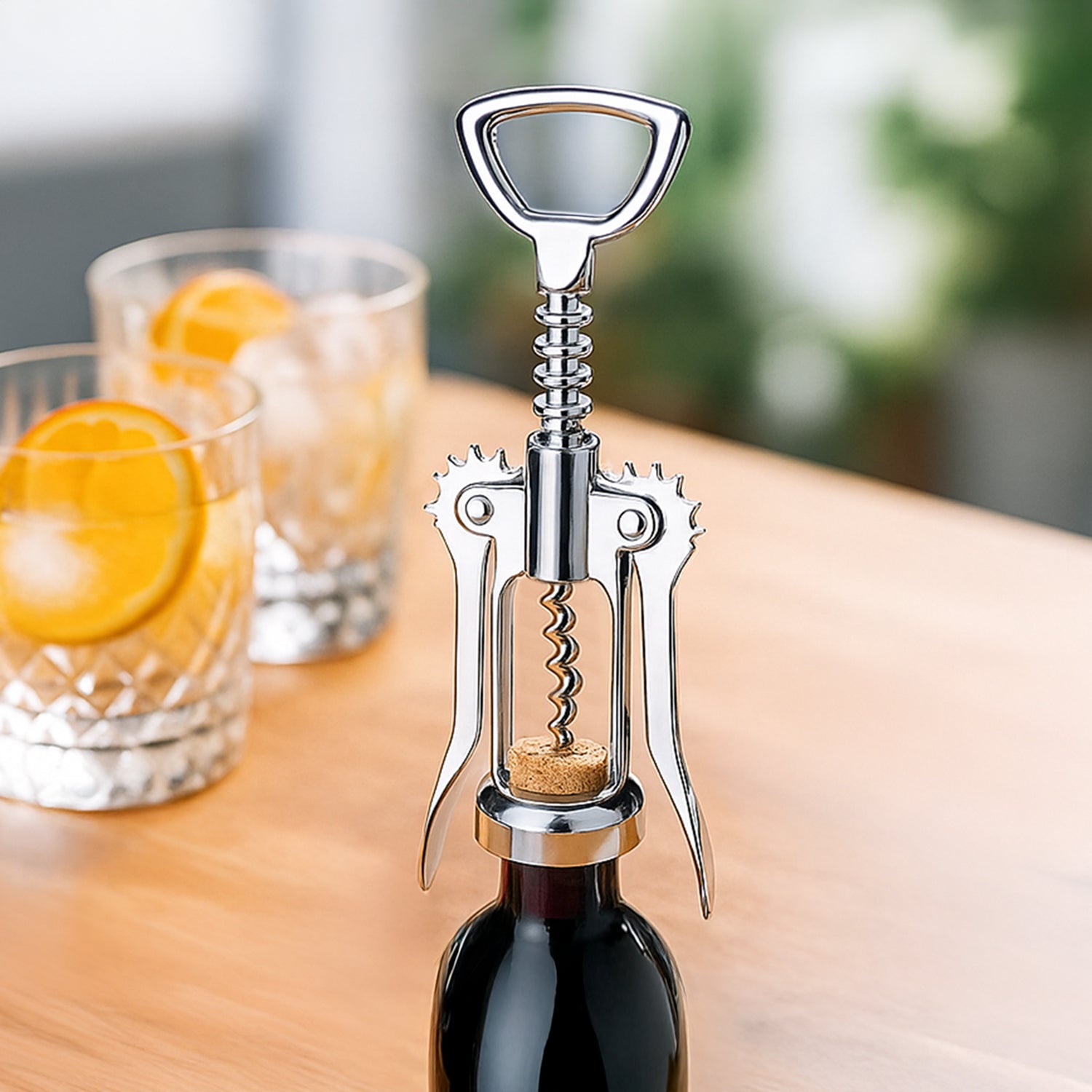 Cork Opener With Wings Steel 1pc