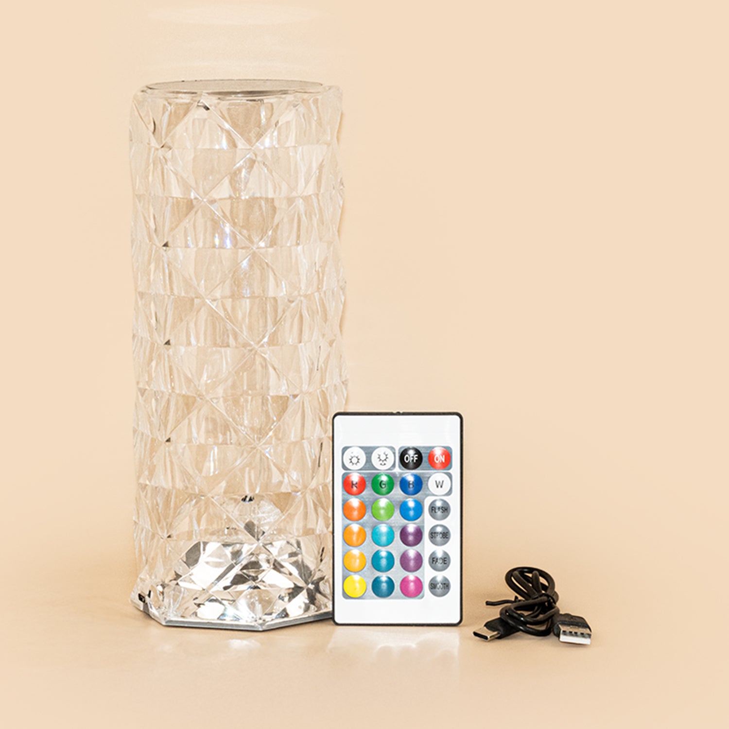 Crystal Rose Touch Lamp Remote