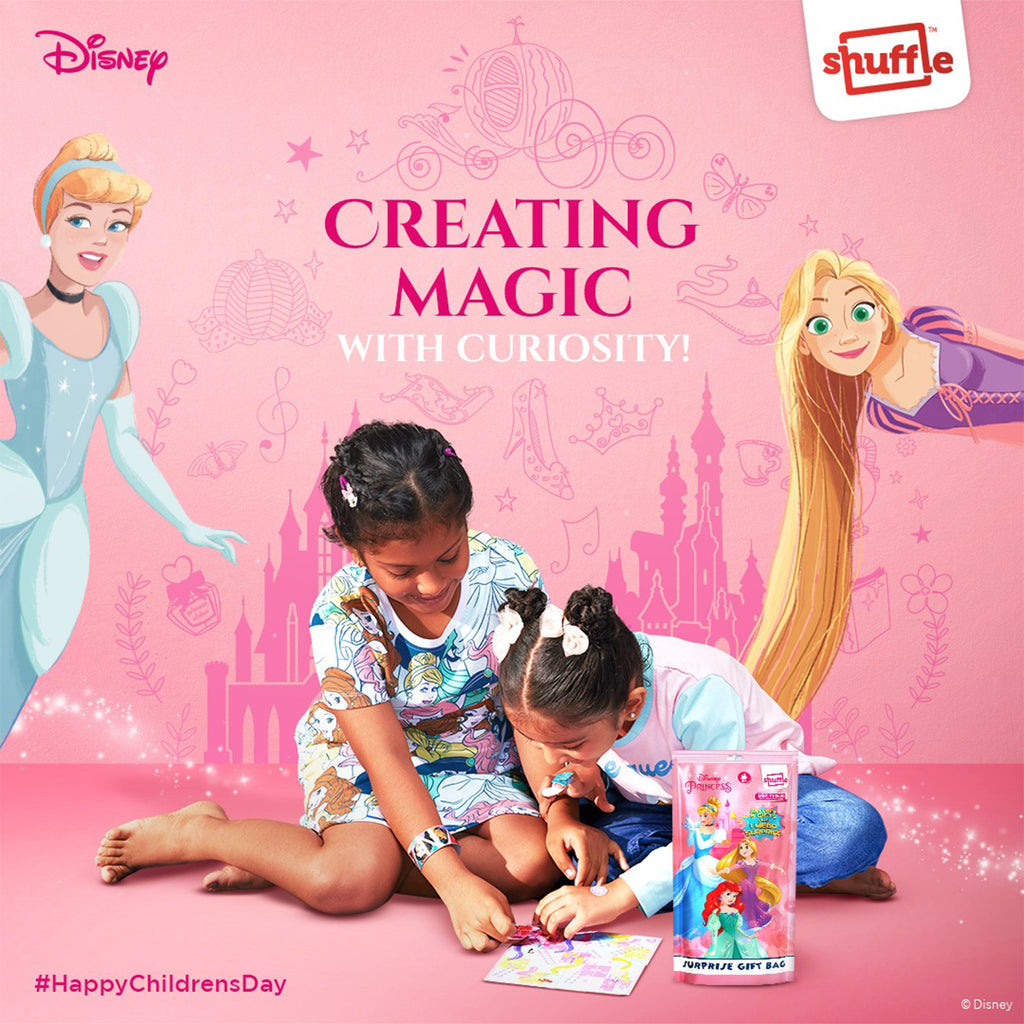 Disney Princess Surprise Gift Bag by Shuffle | 5 Mystery Gifts + 1 Mega Surprise | Perfect for Party Favors & Gifting