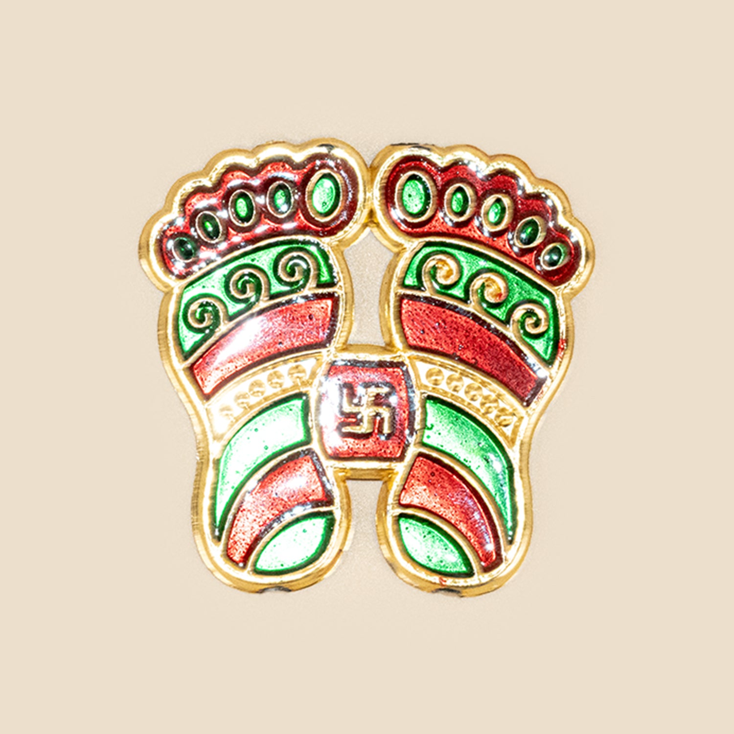 Golden-Multicolor Charan Sticker