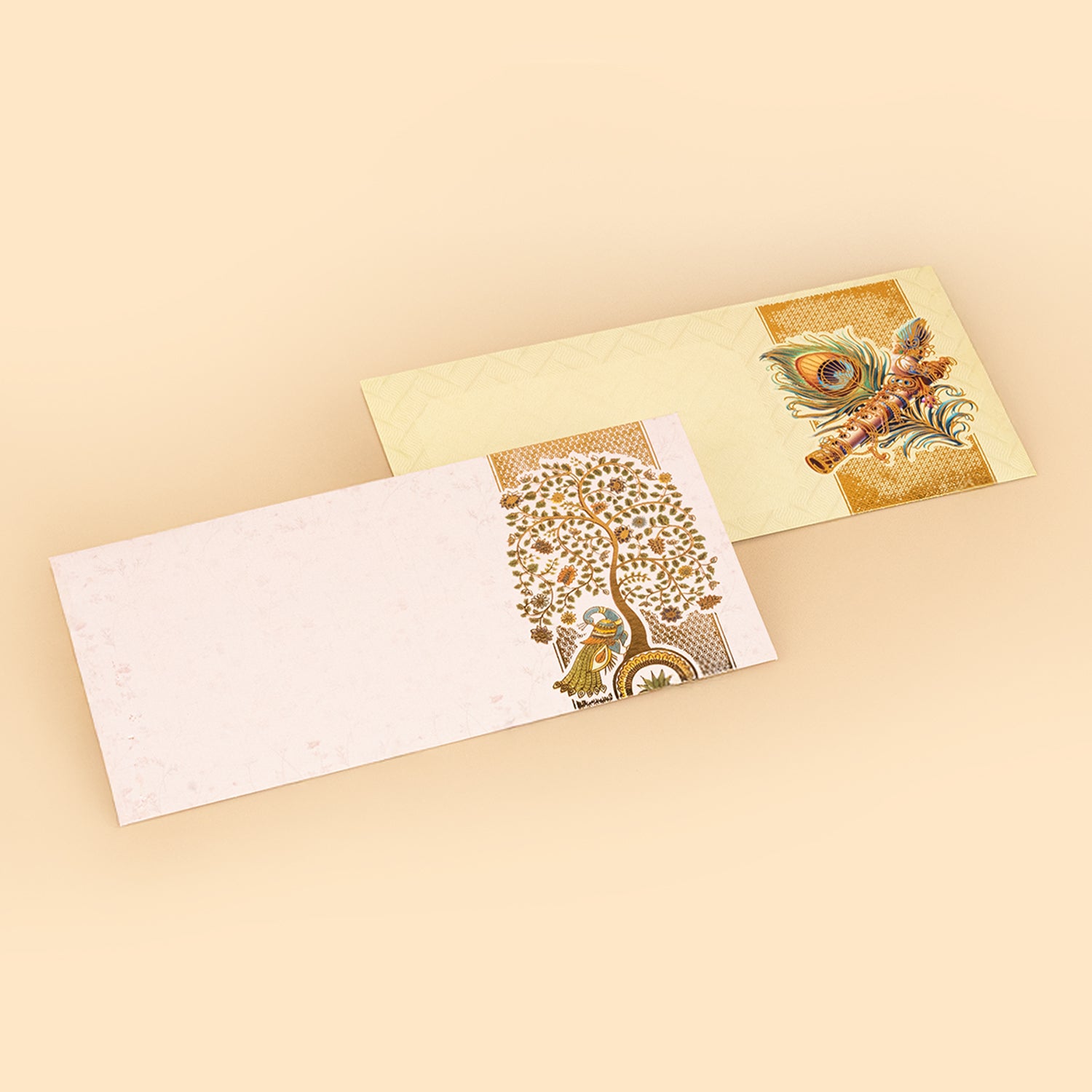 Shagun Envelope with Coin for Weddings, Festivals, Special Occasions - Sunglow (Pack of 10)