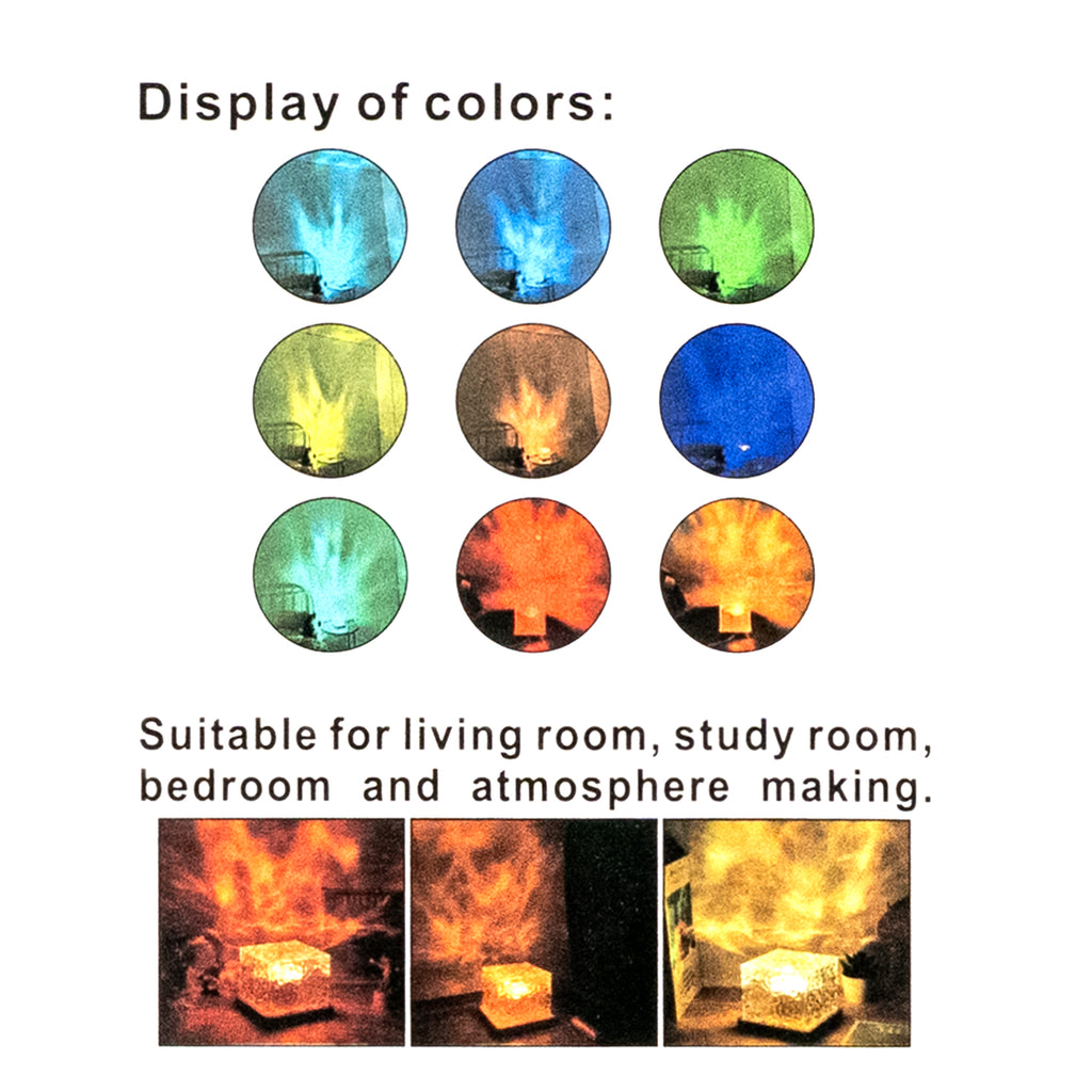 Dynamic Water Ripple Lamp - 16 Color RGB Rotating Projector | Portable Rechargeable Night Light | Smart Touch Control Decorative Crystal Lamp for Bedside & Stress Relief 6