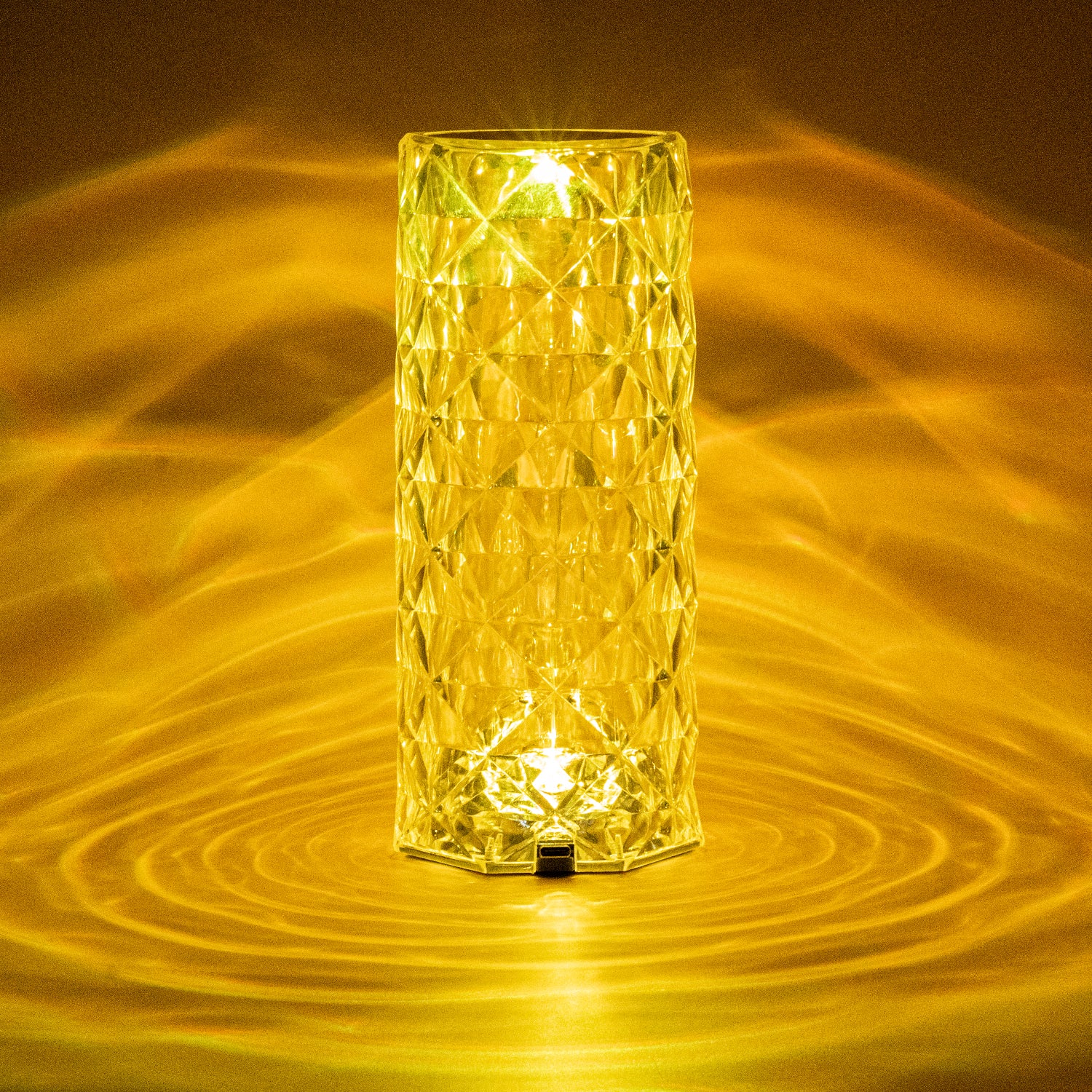 Rose Diamond Table Lamp with Remote Control - USB Charging Touch Lamp | 16 RGB Colors & 3 Brightness Levels | Romantic Crystal Night Light for Gifting & Home Decor