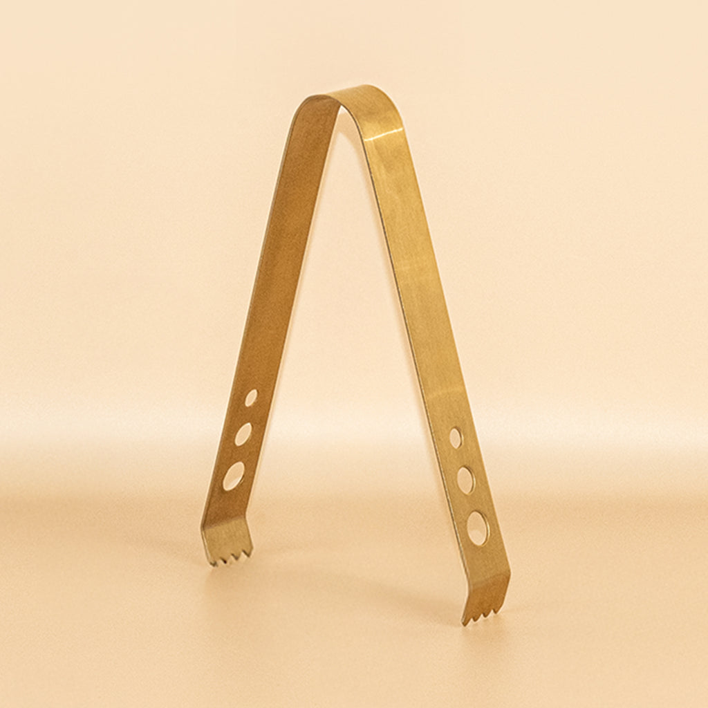 Premium Gold Stainless Steel Ice Tong | Durable & Lightweight Bar Ice Tong for Cocktails & Serving 2