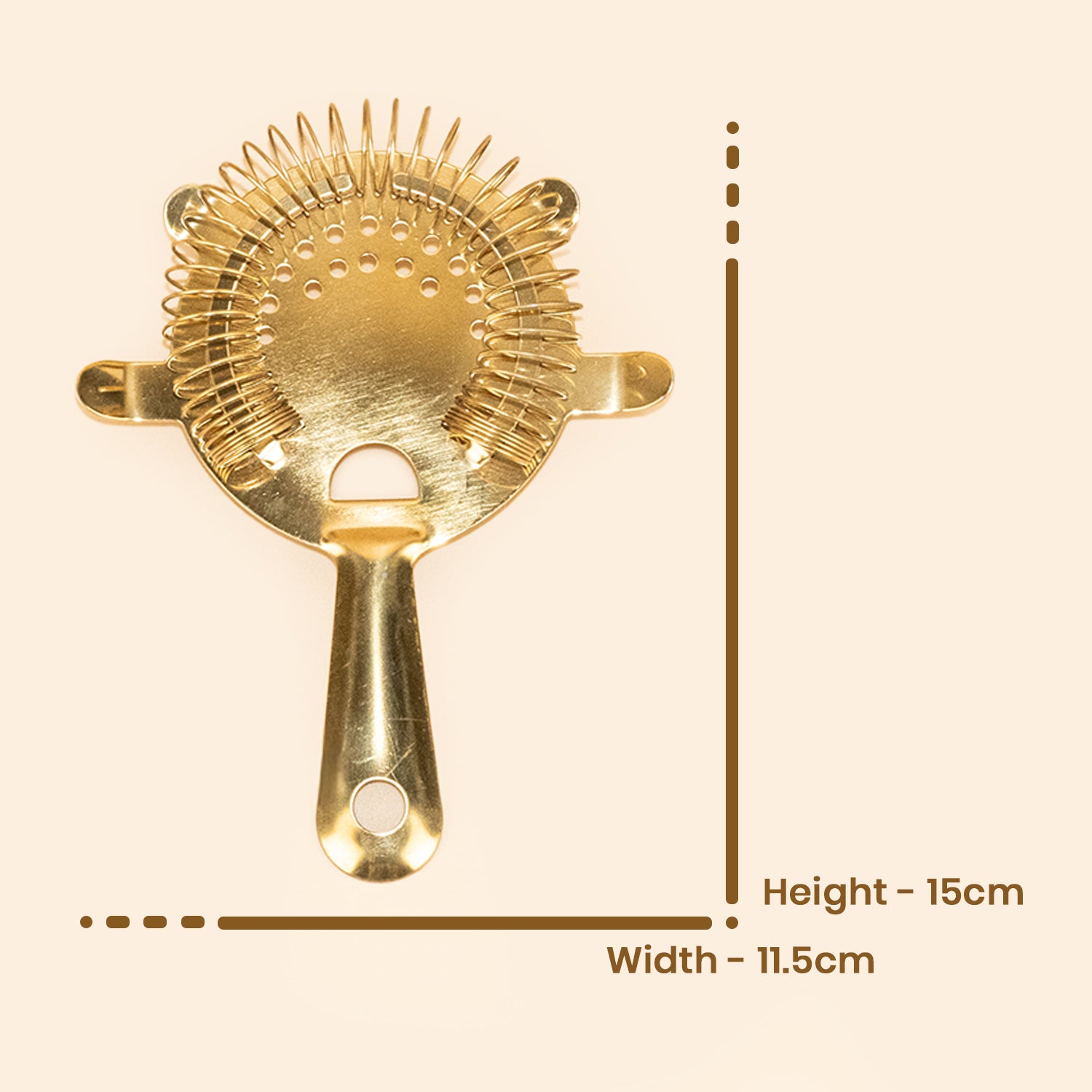 Professional Gold Hawthorne Strainer – Luxury Stainless Steel Cocktail Accessory
