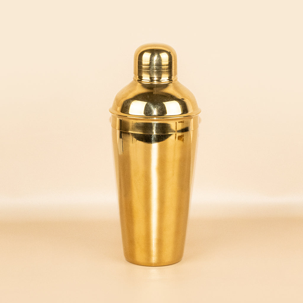 Elegant 500ml Gold Stainless Steel Cocktail Shaker – Classic Cobbler Shaker for Professional & Home Bar