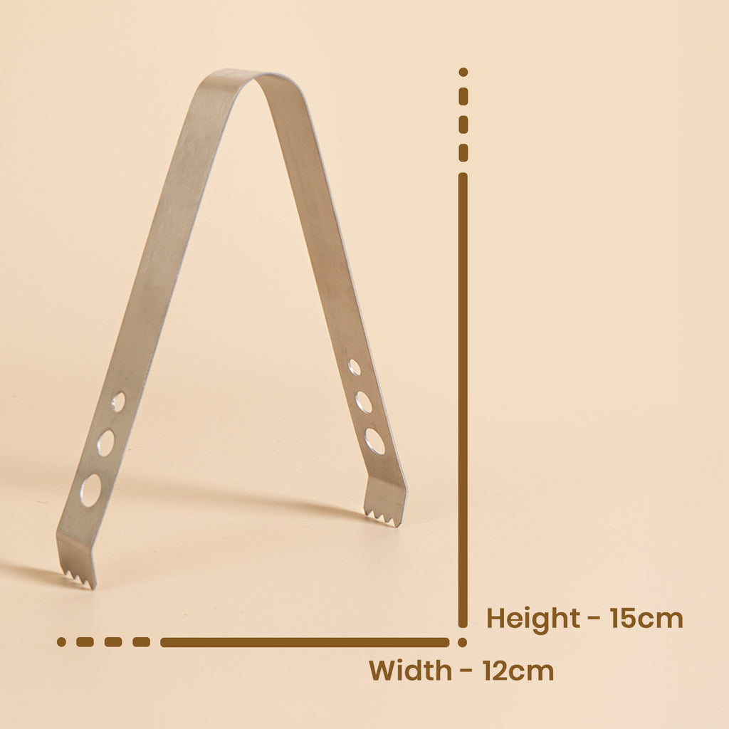 Premium Stainless Steel Ice Tongs with Serrated Teeth