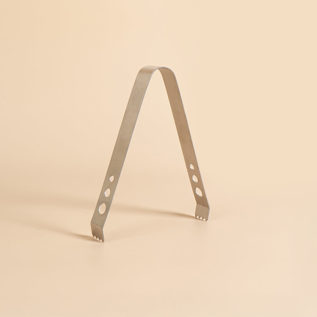 Premium Stainless Steel Ice Tongs with Serrated Teeth
