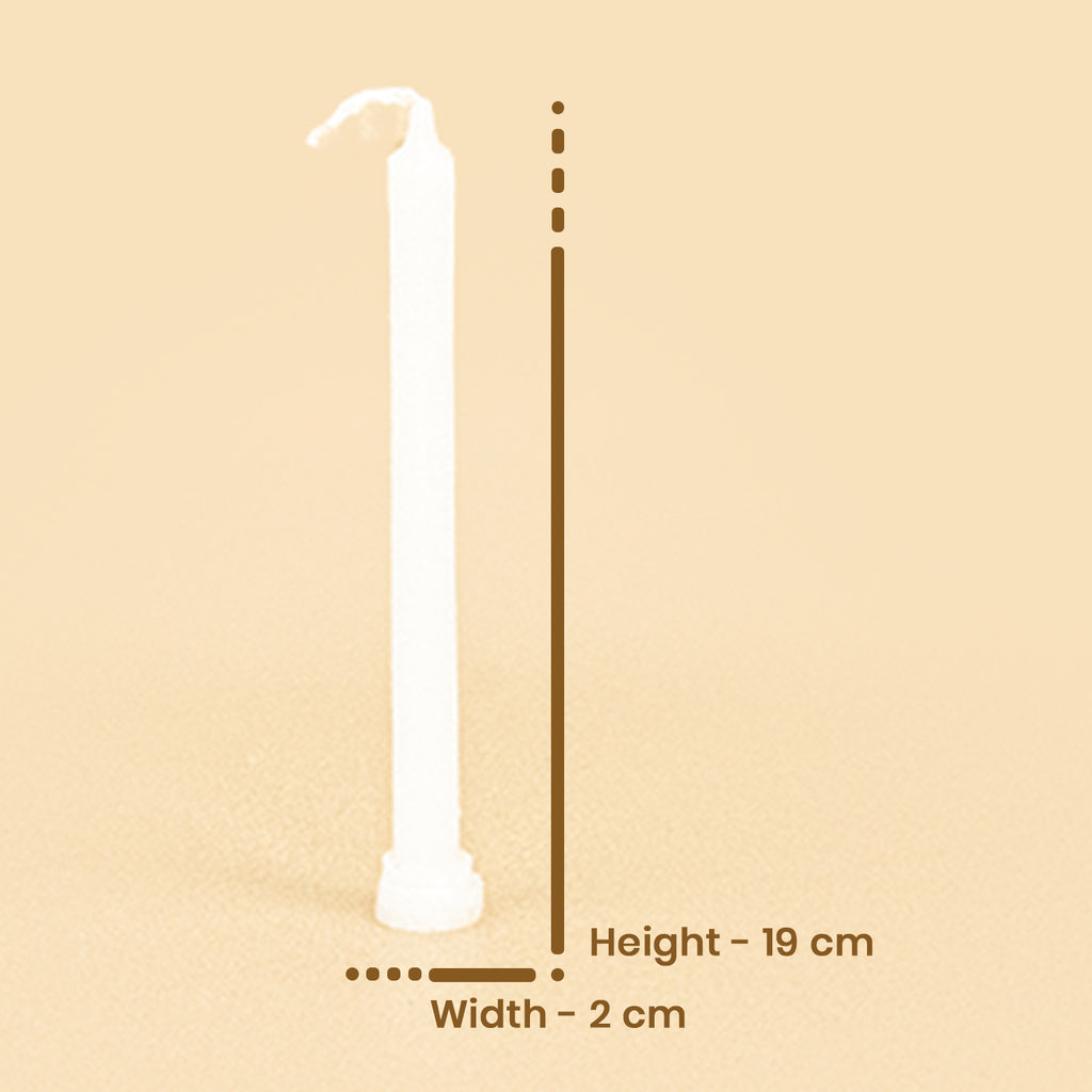 White Stand-Candle-7.2Inch
