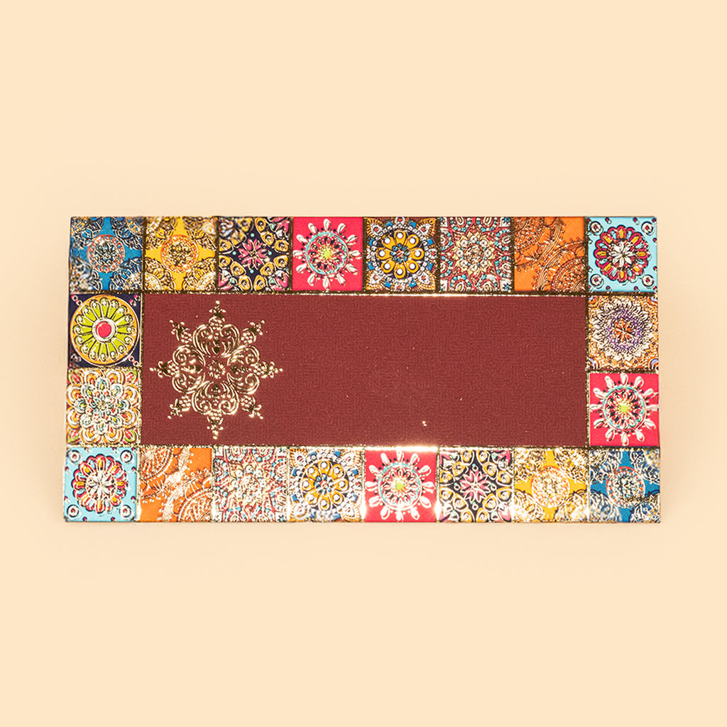 Maroon Mandala Shagun Envelopes (Pack of 5) - Designer Cash Envelopes for Wedding, Festivals & Gifting 2