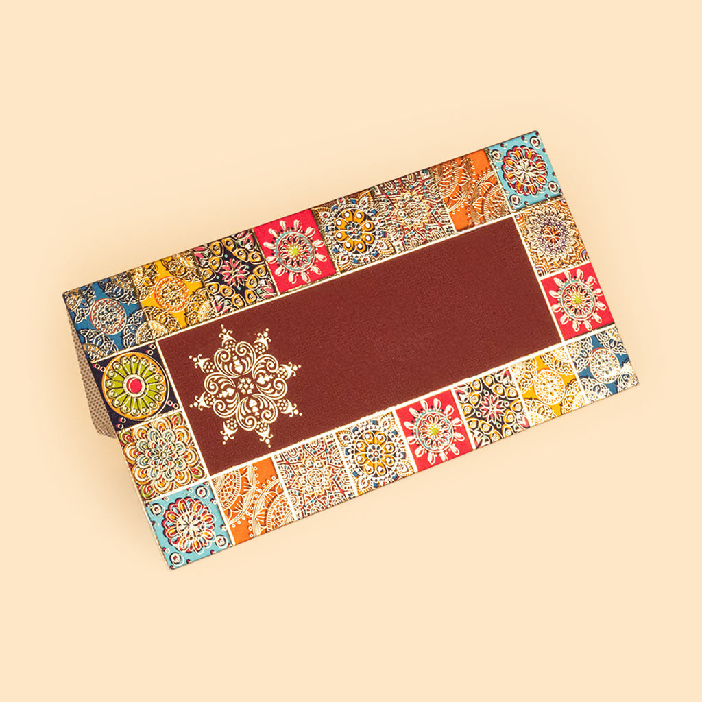 Maroon Mandala Shagun Envelopes (Pack of 5) - Designer Cash Envelopes for Wedding, Festivals & Gifting 3