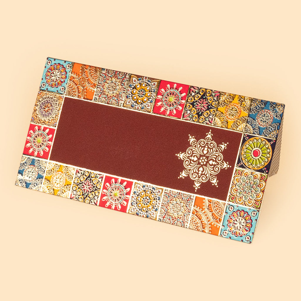 Maroon Mandala Shagun Envelopes (Pack of 5) - Designer Cash Envelopes for Wedding, Festivals & Gifting 4