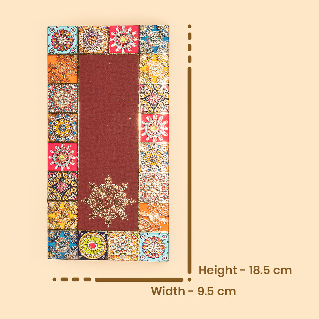 Maroon Mandala Shagun Envelopes (Pack of 5) - Designer Cash Envelopes for Wedding, Festivals & Gifting 5