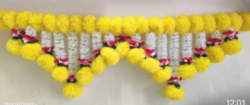 Marigold Toran with Ladi 1461| Size:3"
