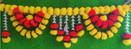 Marigold Multicolour Toran 1472| Size:3"