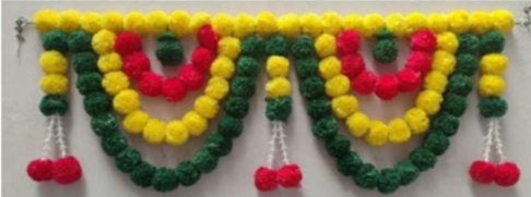 Marigold Multicolour Toran -1778| Size:3"