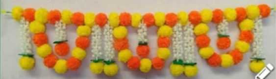 Marigold Multicolour Toran --1781 | Size:3"