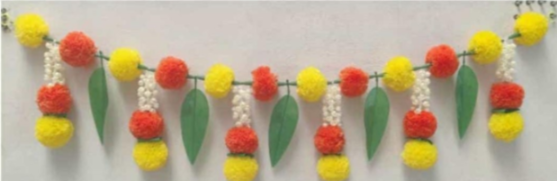 Marigold Multicolour Toran ---1783 | Size:3"