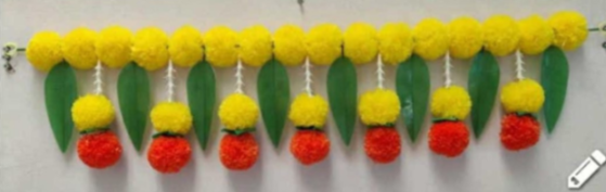 Marigold Multicolour Toran -1784 | Size:3"