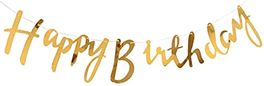 Happy Birthday Golden Foil Banner