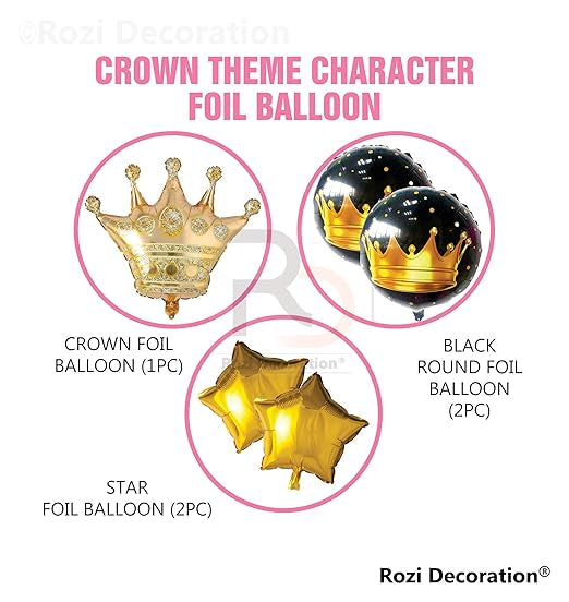 Crown Foil Balloon Pack of 5
