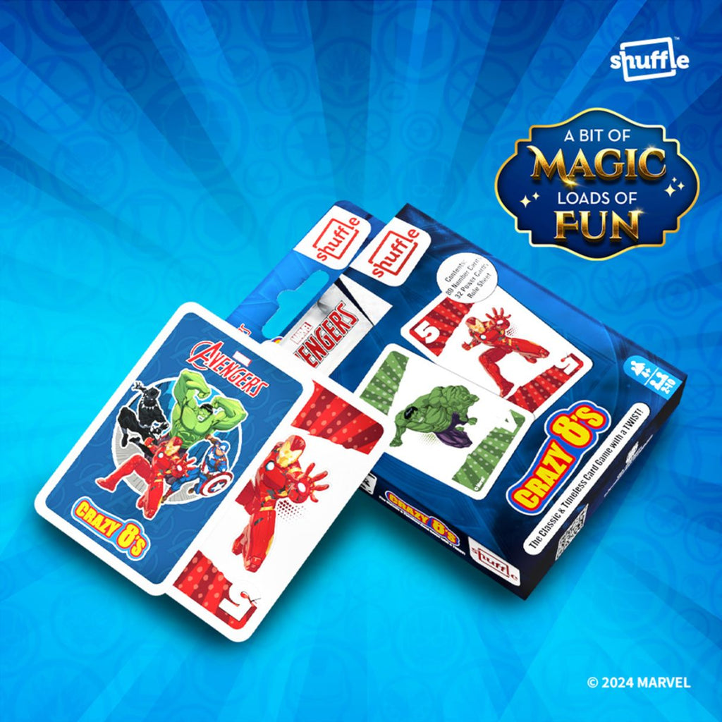 Shuffle Marvel Avengers Crazy 8s Playing Cards – Fun Strategy Card Game for Kids & Family 1 
